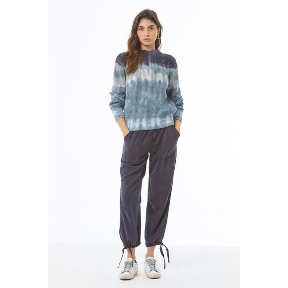 YFB Bernice Sweater // Blue Tide Terra Wash Knit Woven Sz M - Picture 8 of 10